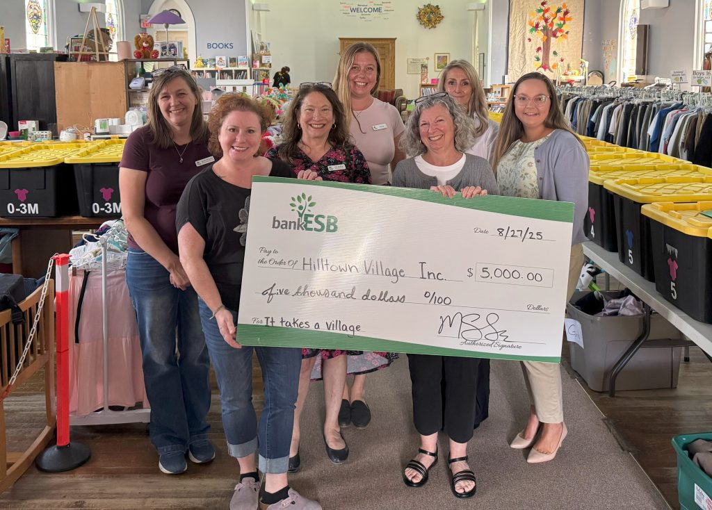Check presentation with Hilltown Village Inc.
