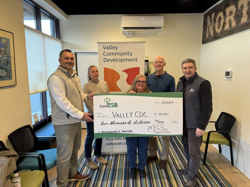 A check donation to Valley CDC.